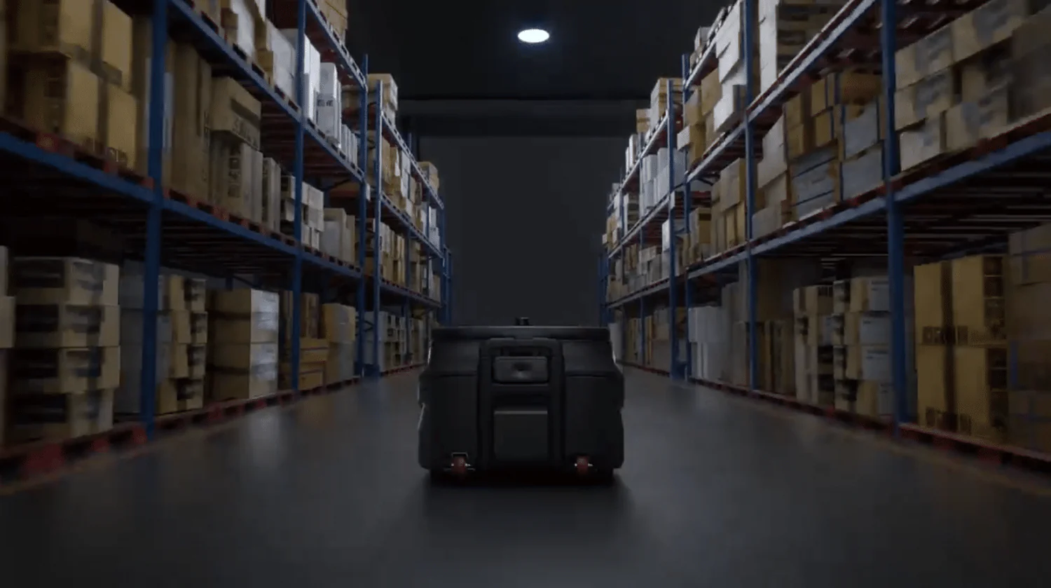 Robot de nettoyage en action.